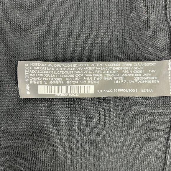 Zara Faux Leather Fringe Tassel Sweater Coat Small New - Picture 6 of 8